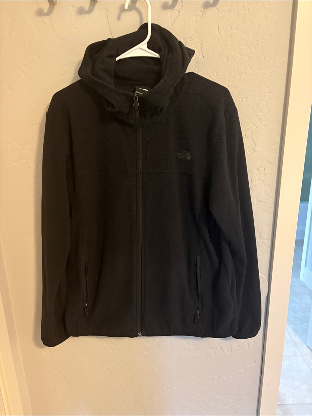 The North Face Black Hooded Lightweight Fleece Jacket